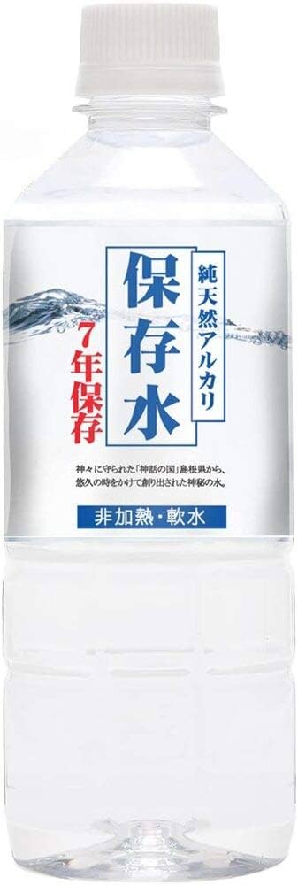 Amazon.co.jp: ケイ・エフ・ジー 純天然アルカリ7年保存水 500ml